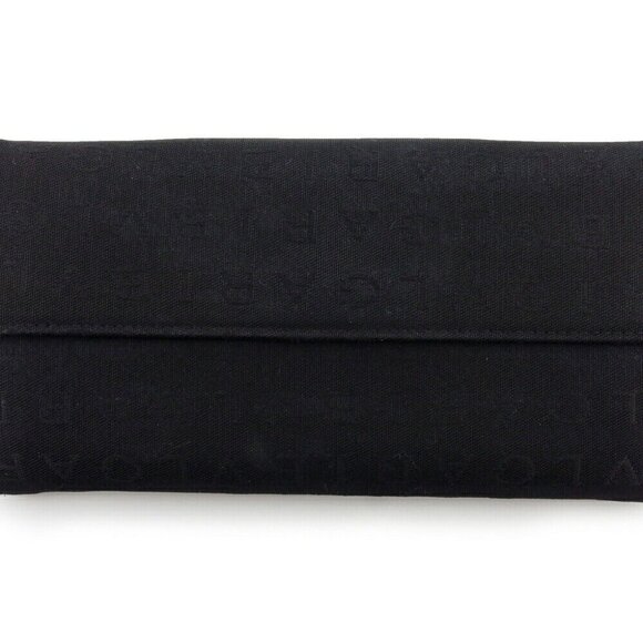BVLGARI Long Wallet Logo Mania Canvas x Leather Authentic USED - Picture 9 of 9